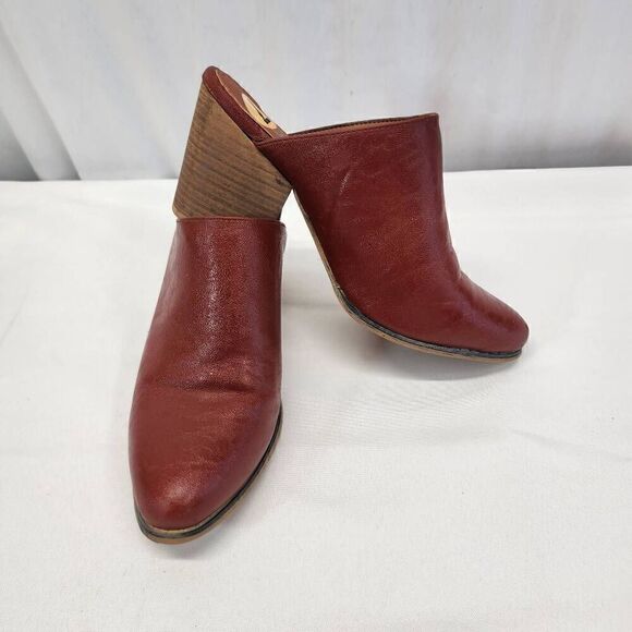 Seven7 Dandy Mules Block Heel Slip on Vegan Faux Leather size 7 - Picture 2 of 7